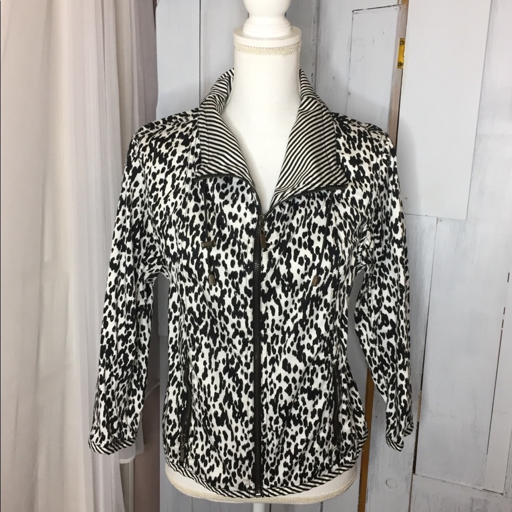 Ruby Road Leopard/Cheetah Print Light Jacket- 10